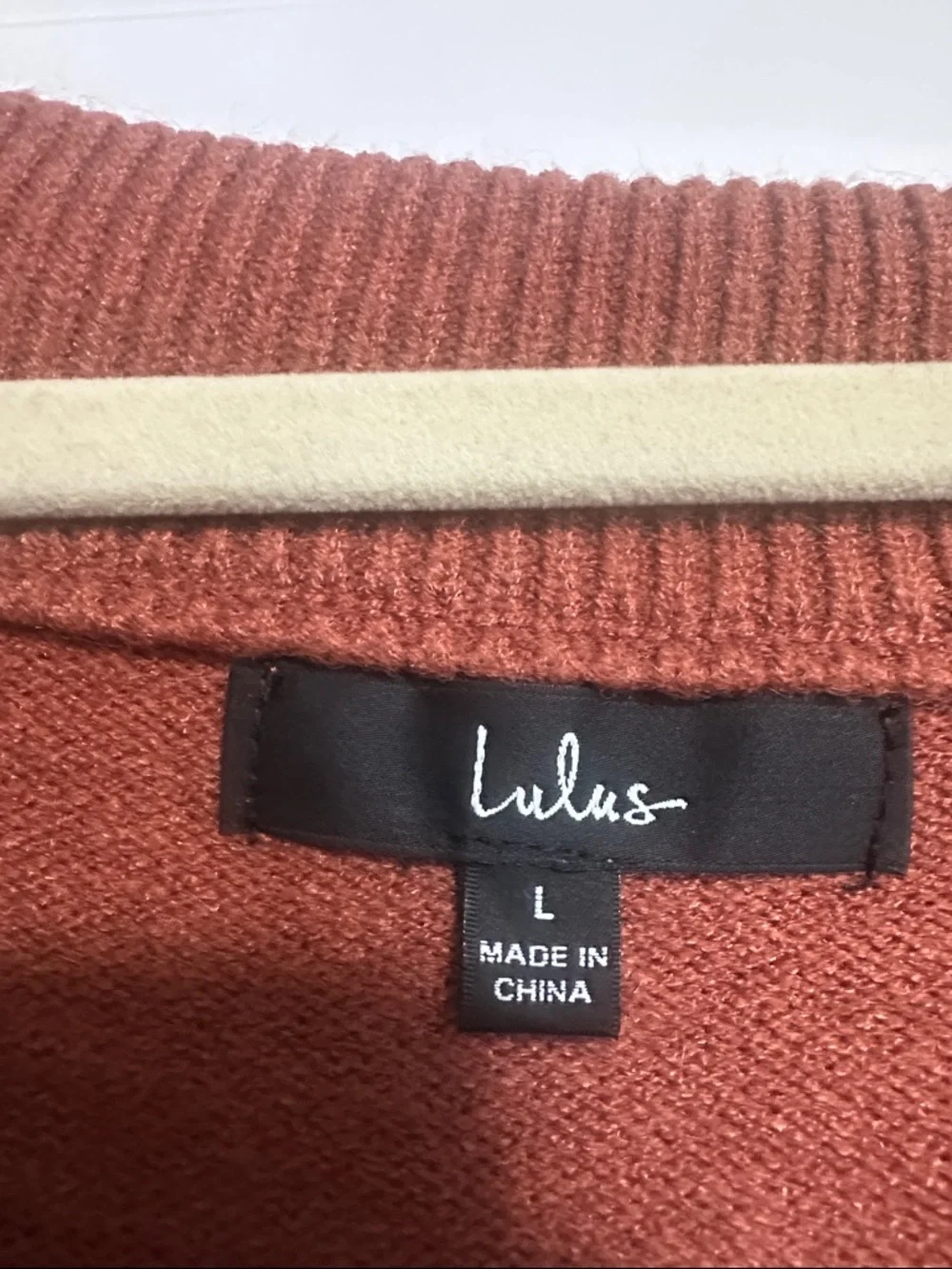 Lulu's Rust Drawstring Cropped Sweater - Picture 2 of 3